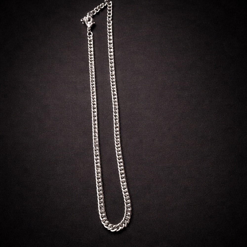 Sterling Silver Curb Chain Necklace
